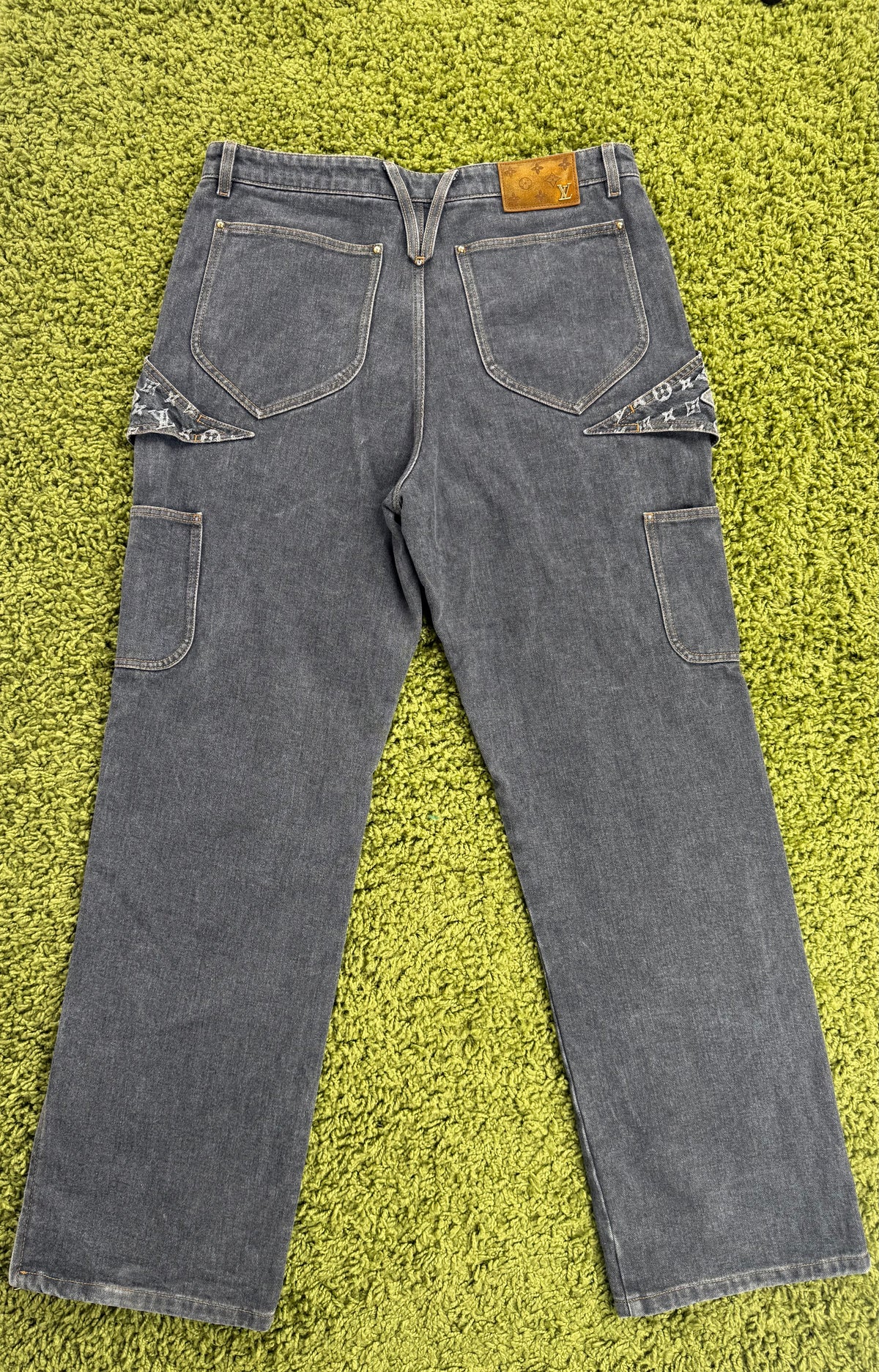 Jeans Louis Vuitton Monogram Grigio 34
