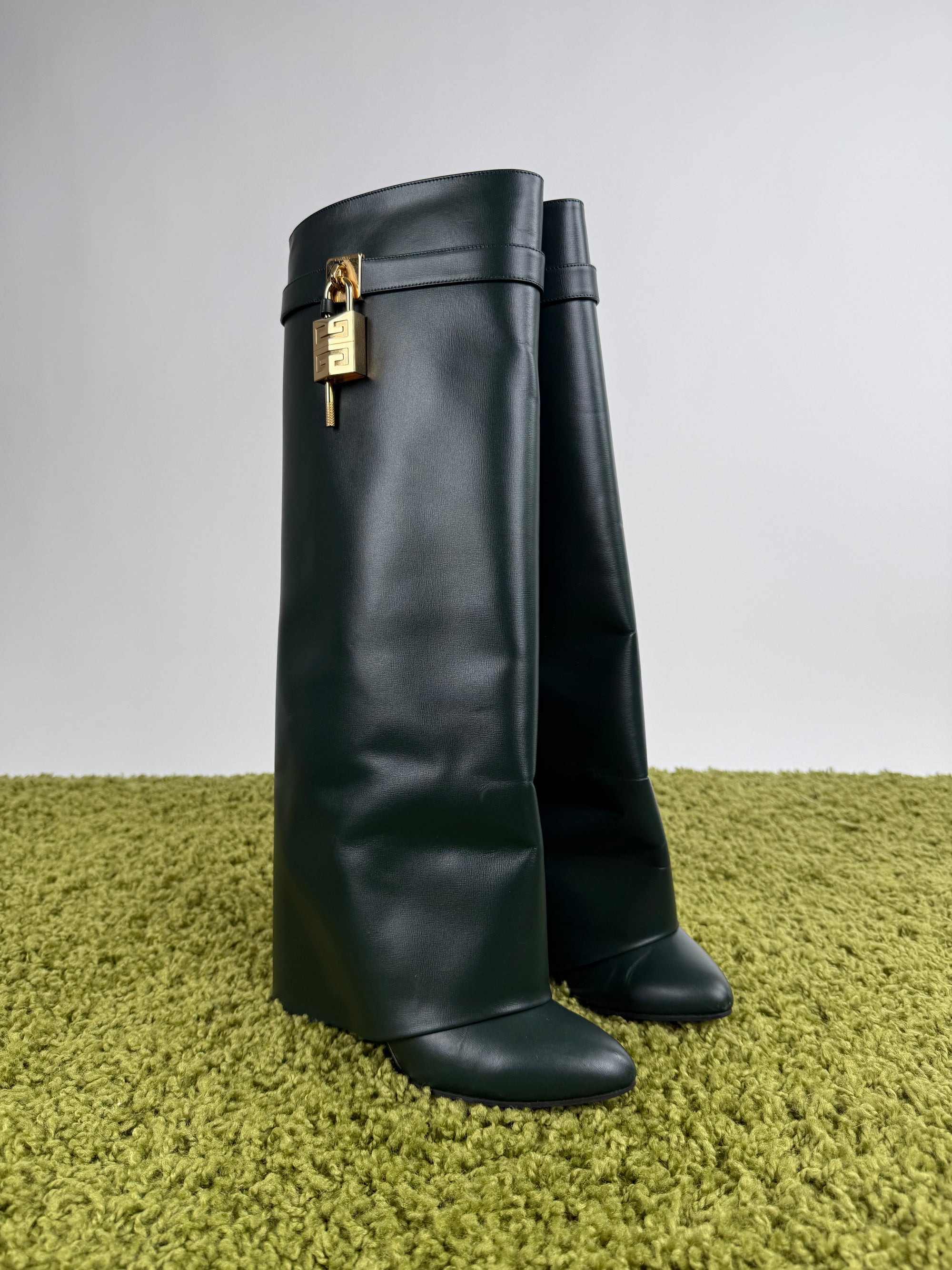 Stivali Shark Lock Verde Scuro Givenchy 39.5