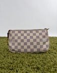 Pochette Accessories Louis Vuitton  in tela Damier Azur Bianca Monogram