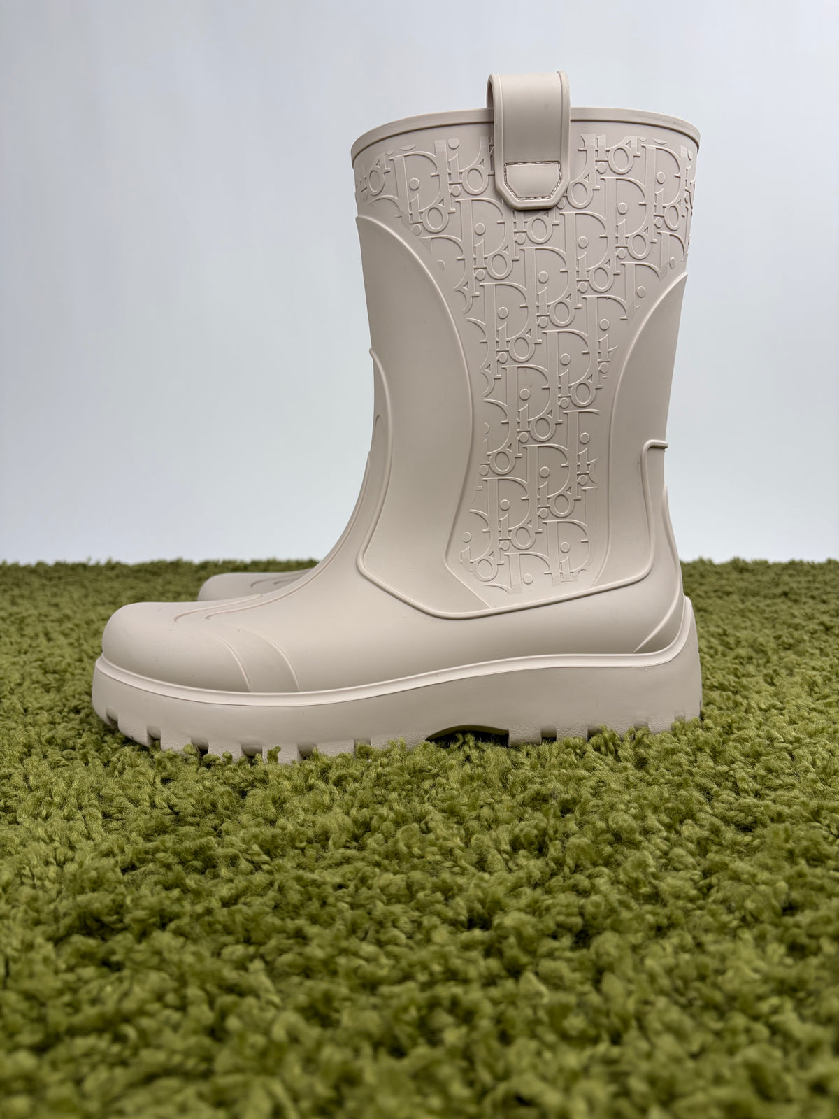 Stivali da pioggia Garden Christian Dior in gomma Beige