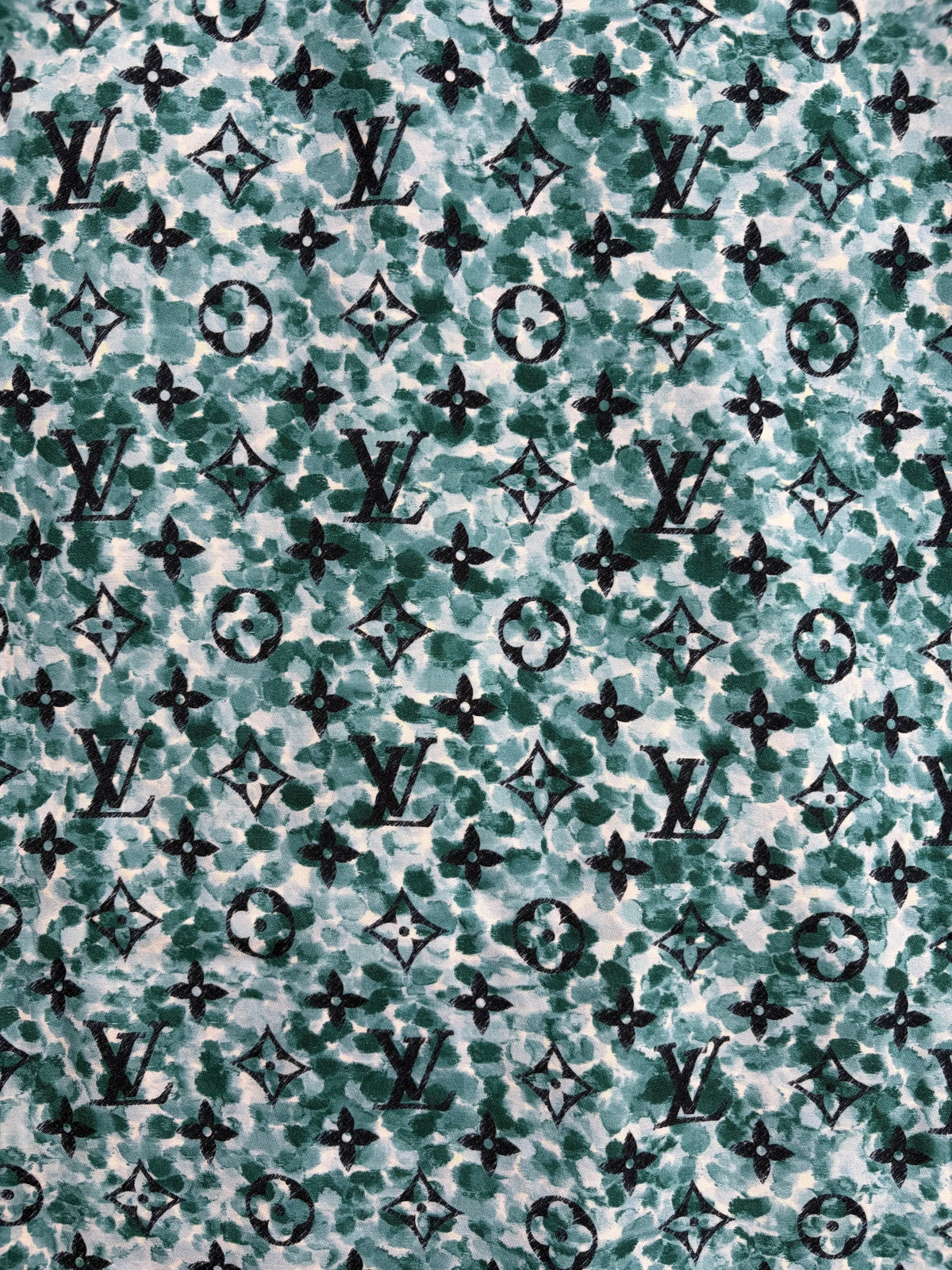 Camicia Louis Vuitton Monogram Pointillism SS crepe Azzurra M
