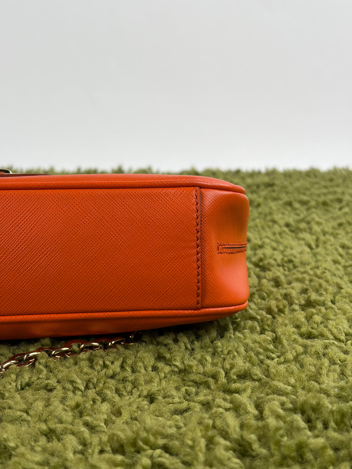 Borsa Ferragamo Gancini Chain Arancione