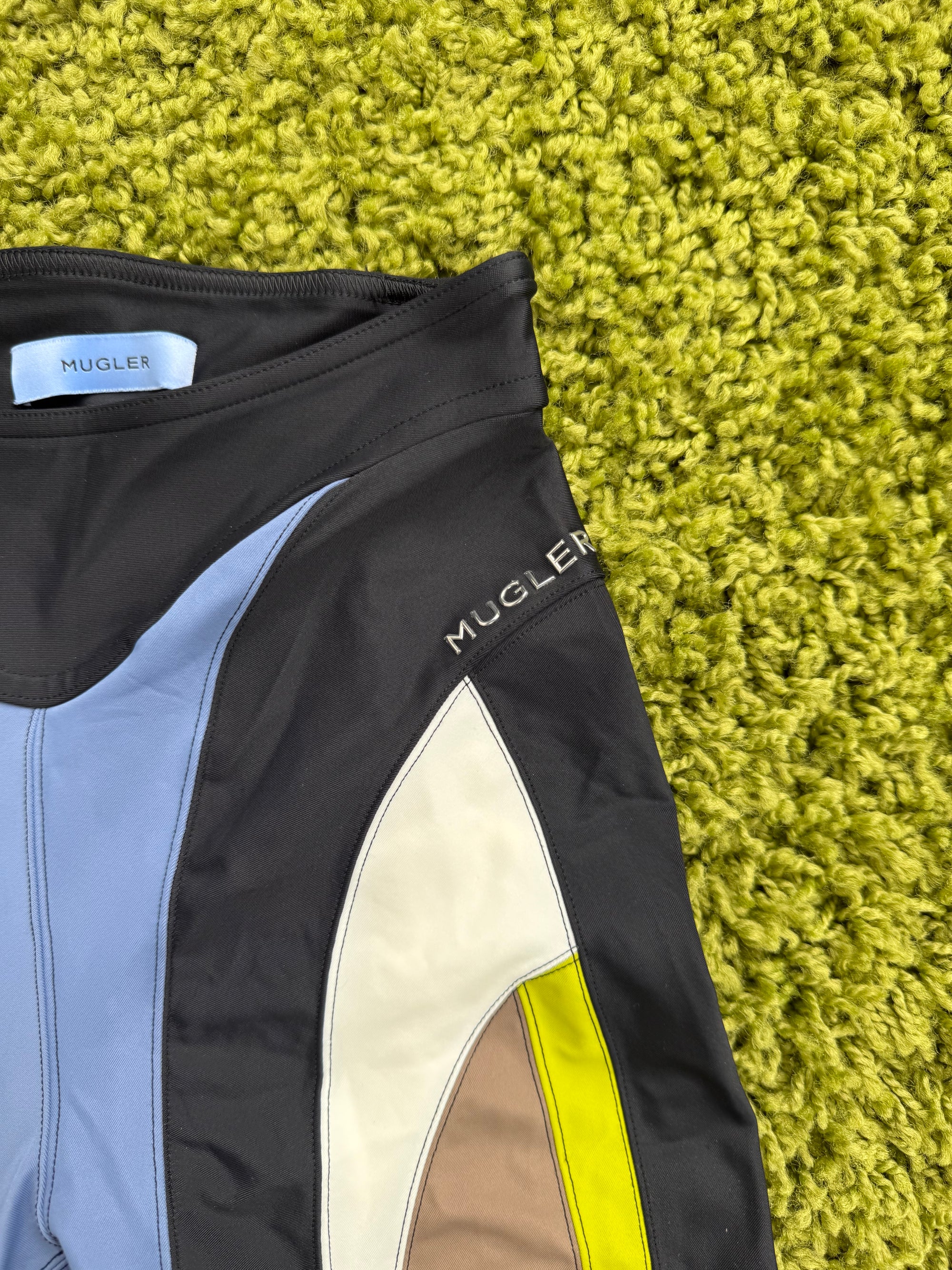 Leggings Mugler Nero Multicolor XS