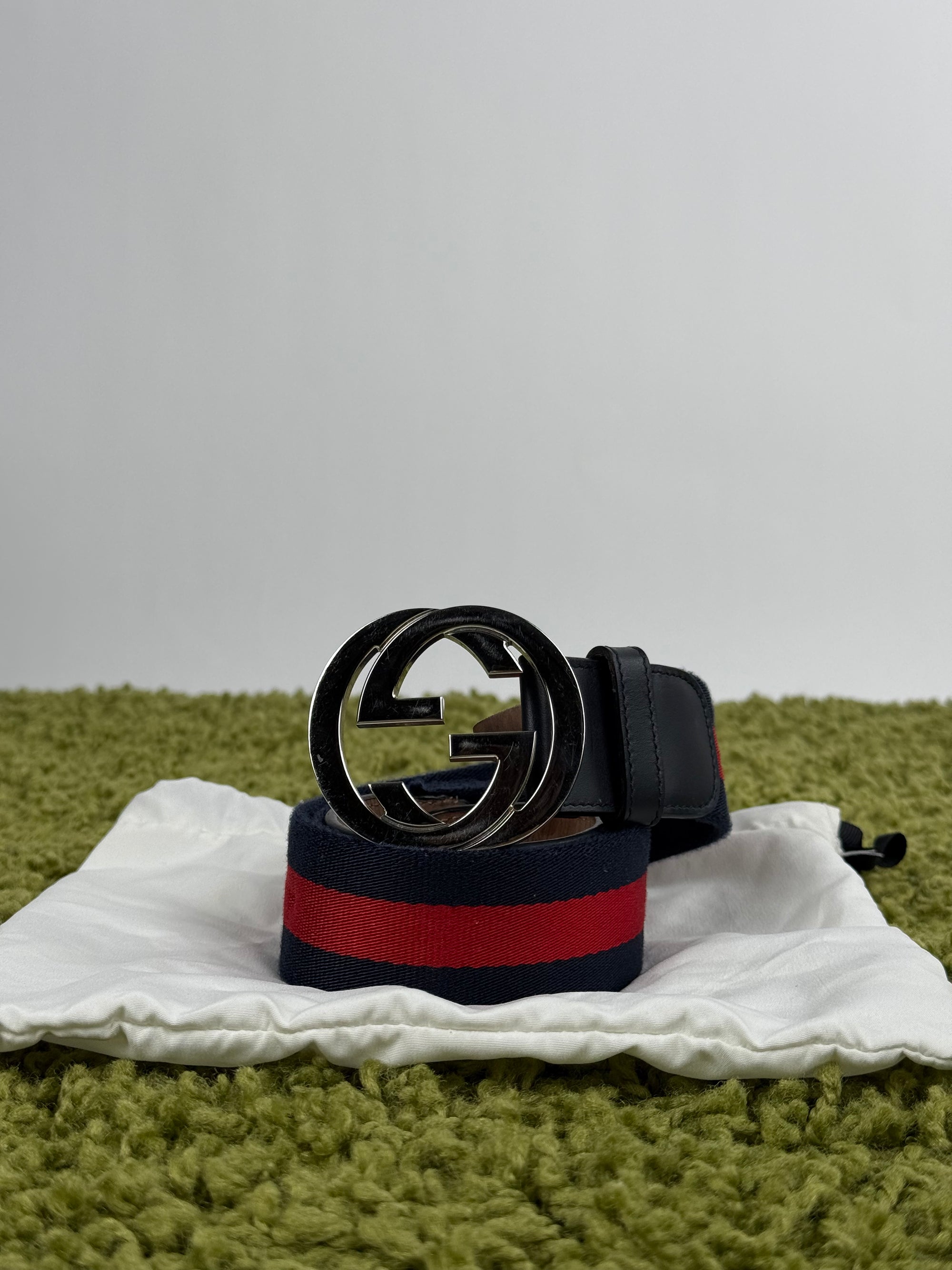 Cintura Gucci blu Multicolor 90/36