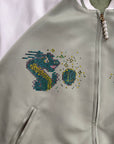 Giacca Souvenir Sukajan Con ricamo di Draghi Louis Vuitton Verde L