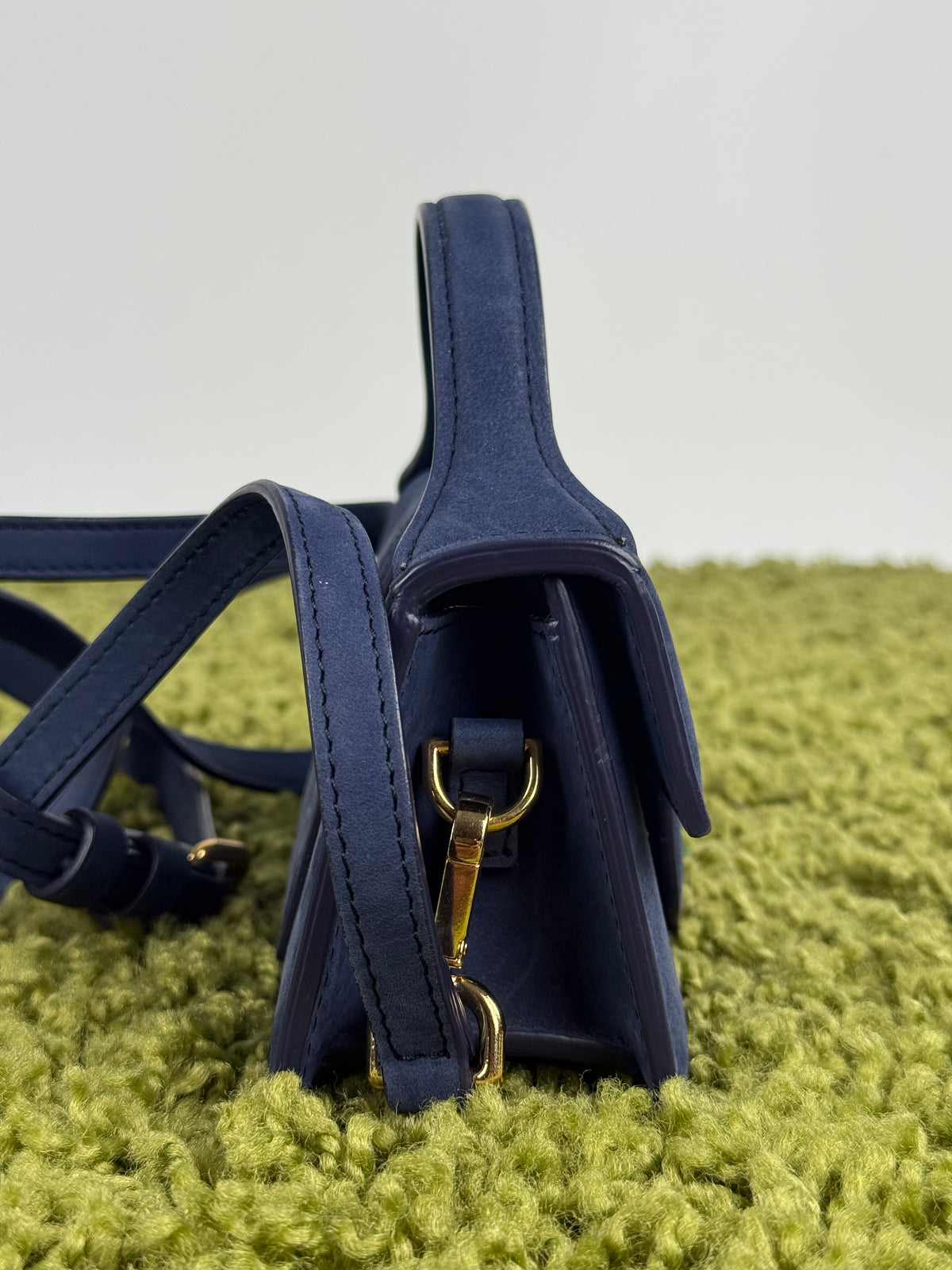 Borsa Mini Jacquemus La Grande Bambino In camoscio Blu