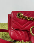 Borsa Pearly Marmont Flap a tracolla Gucci Rossa