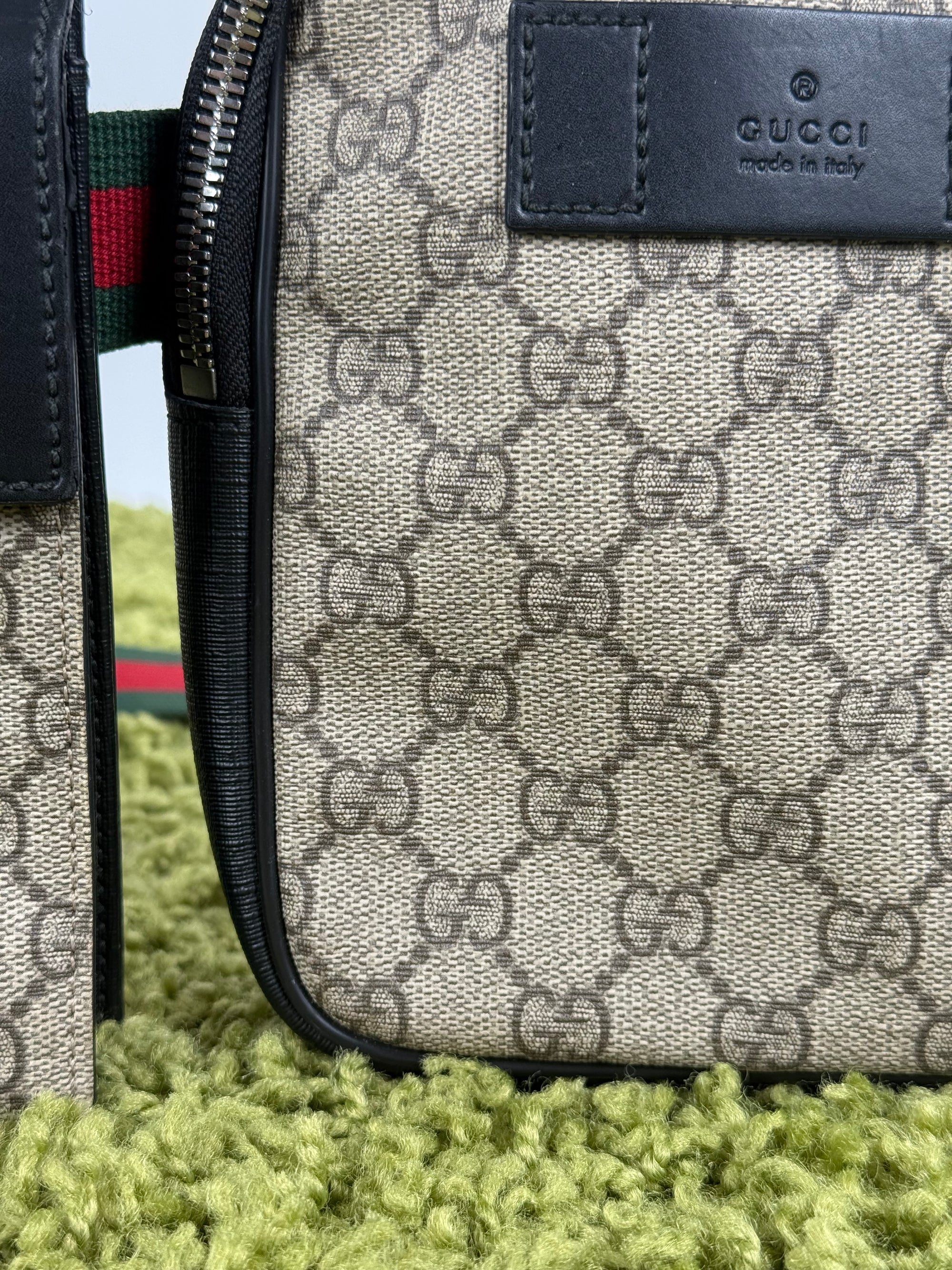 Gucci Double Belt Bag Beige