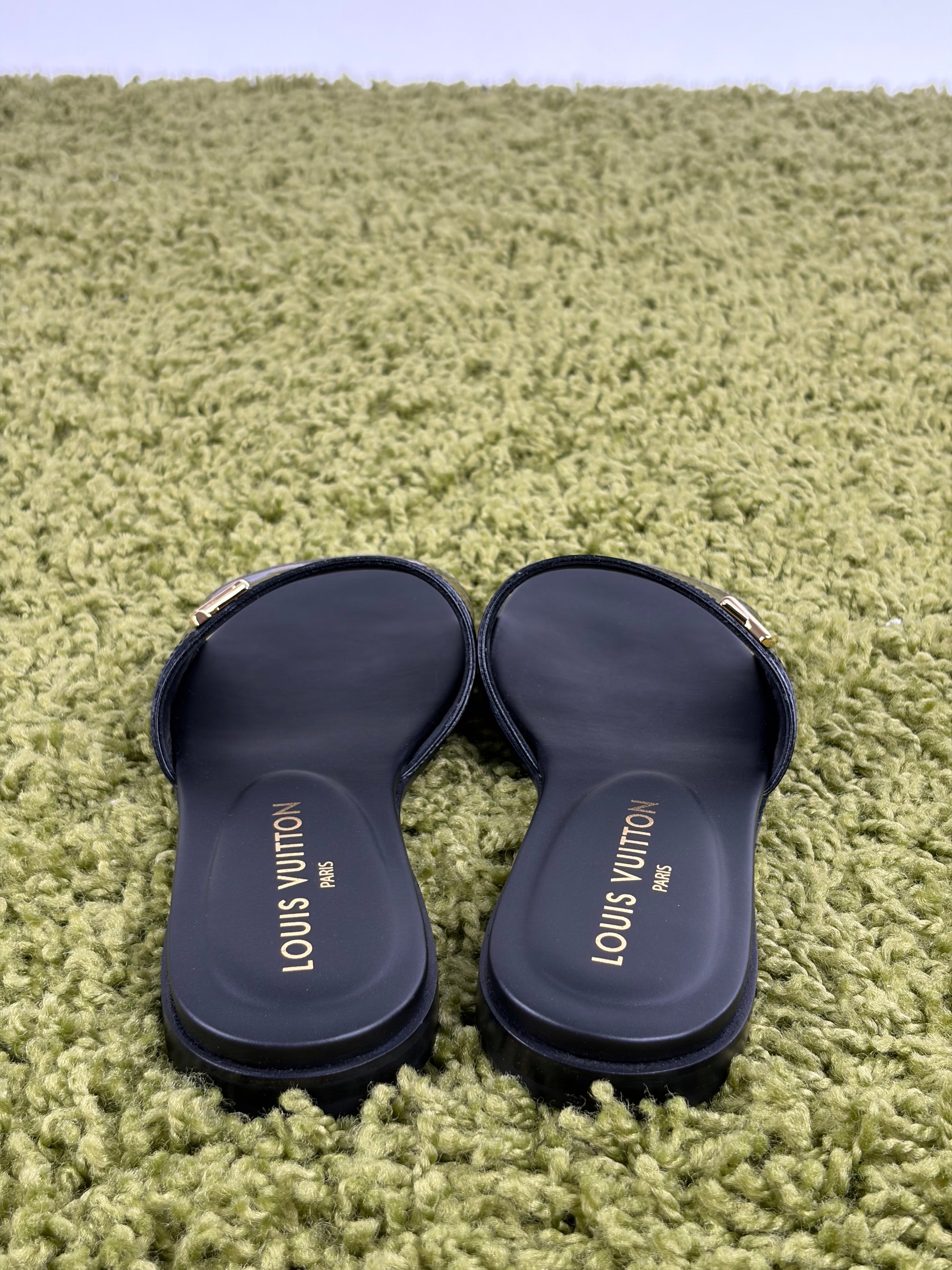 Ciabatte louis vuitton revival leather mules Size 36 nere e marroni