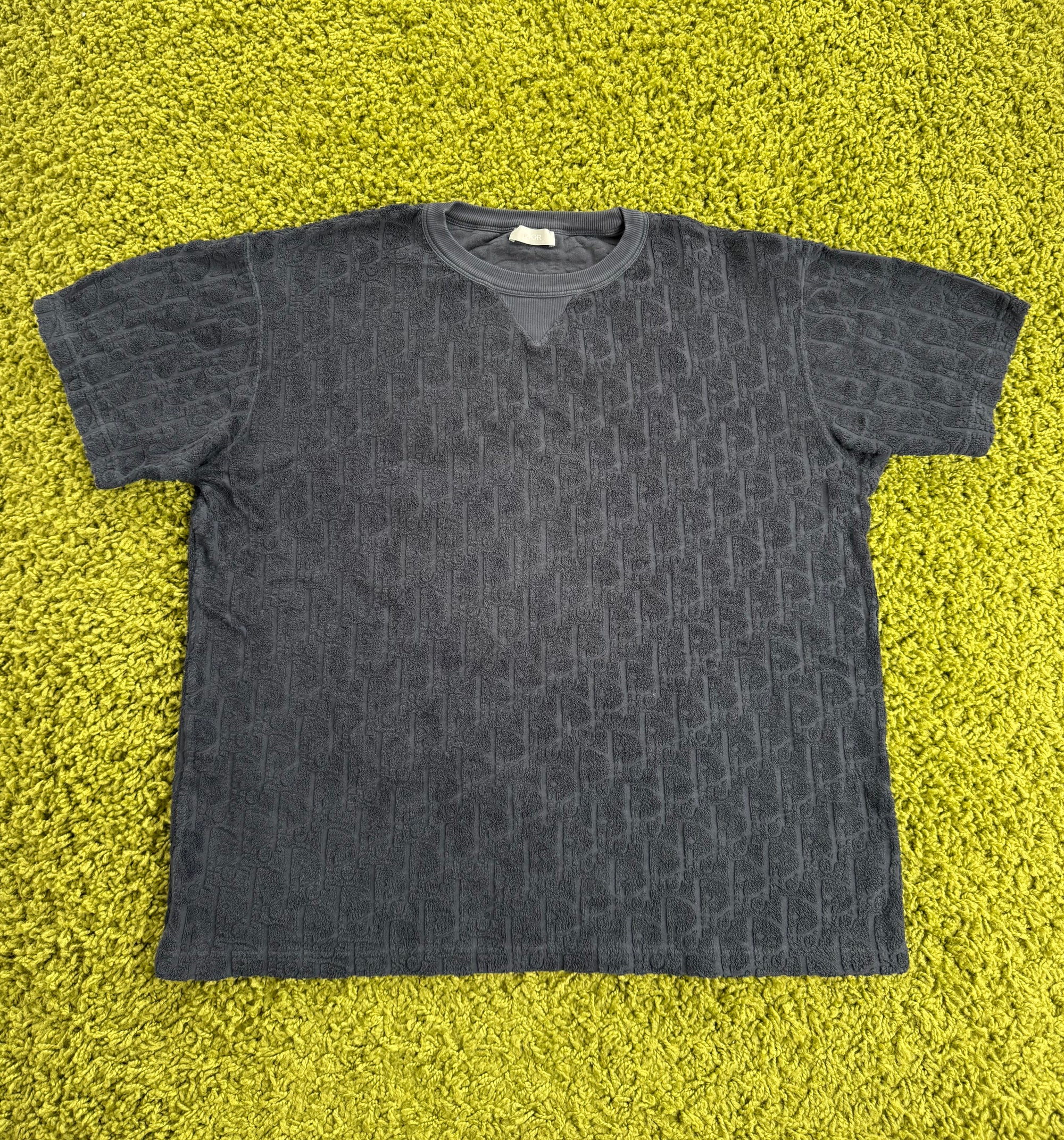 T-Shirt Oblique Christian Dior Blu XL