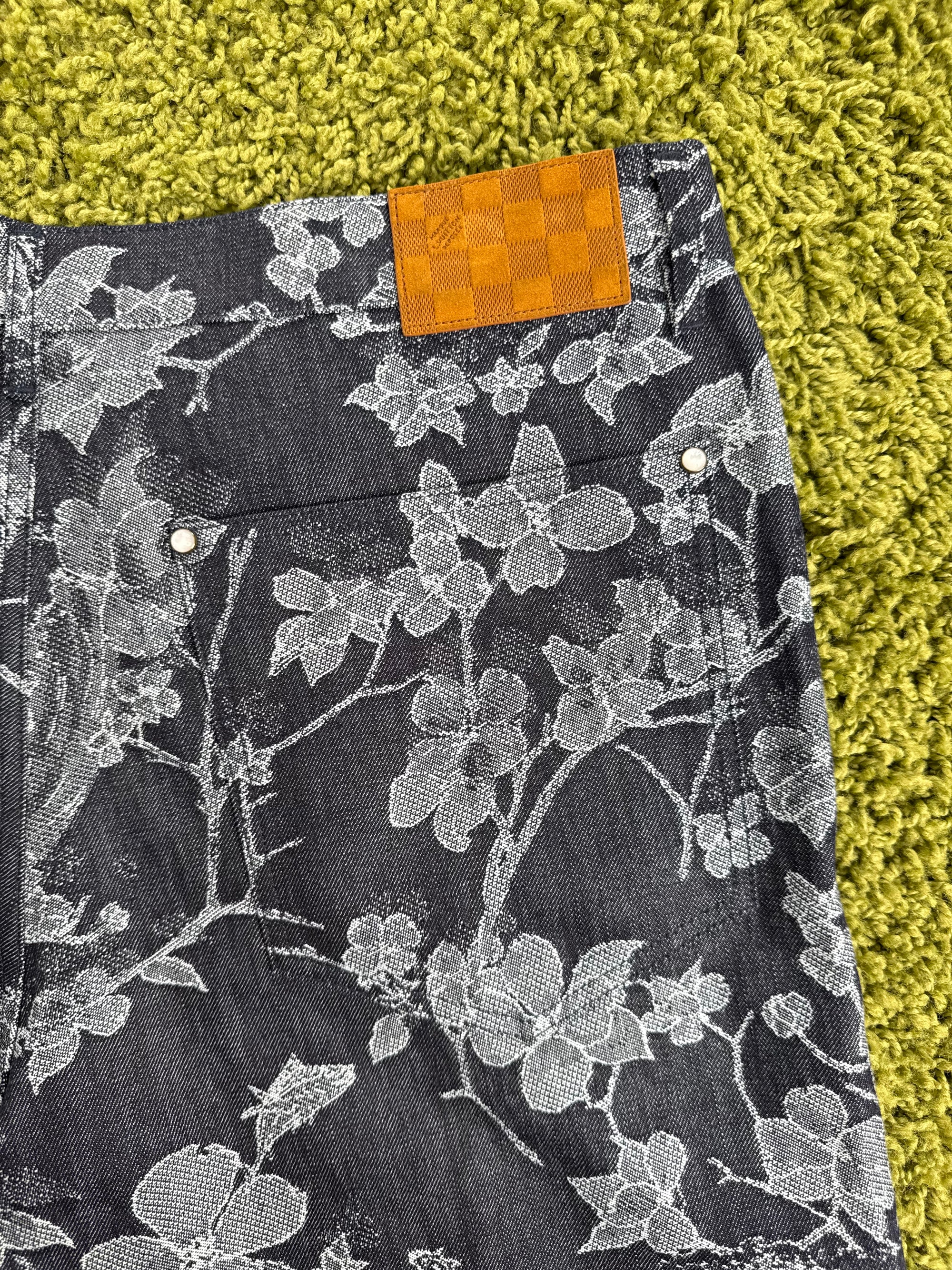 Pantaloncino Floreale Louis Vuitton In Denim 40
