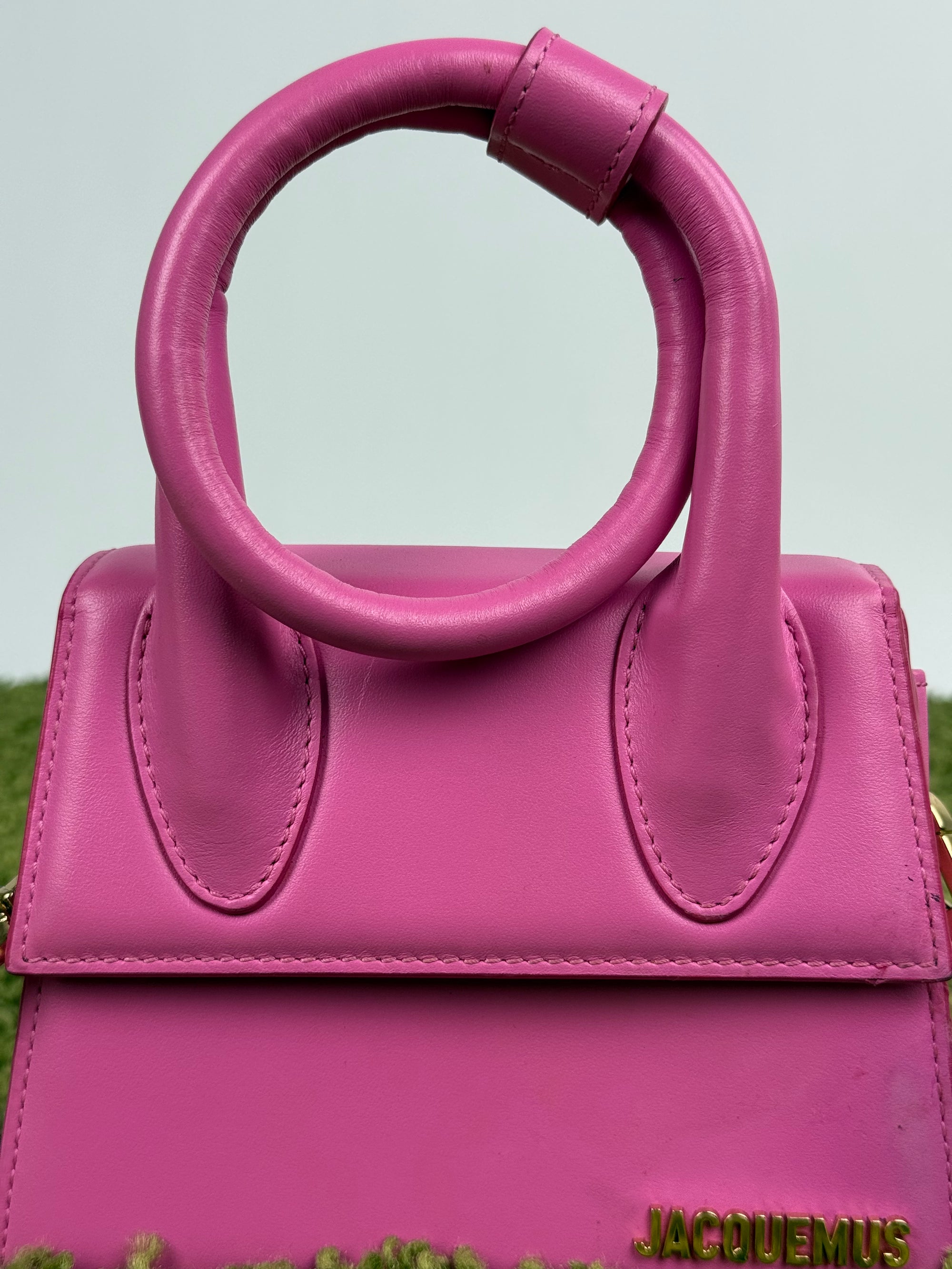 Borsa Jacquemus Le Chiquito Noeud Rosa