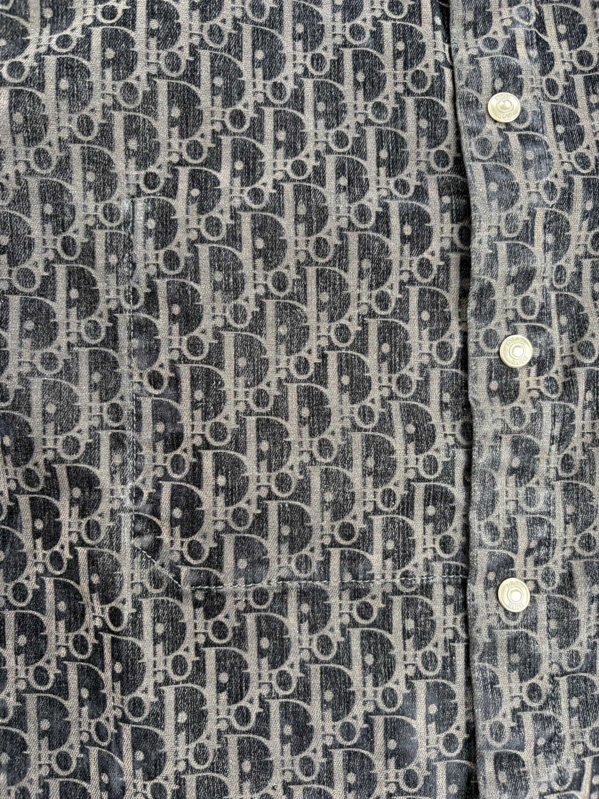 Camicia Christian Dior oblique Blu Navy 46