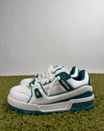 Louis Vuitton trainer maxi Size 10.5=44.5 calza 45/45.5 bianche e verdi