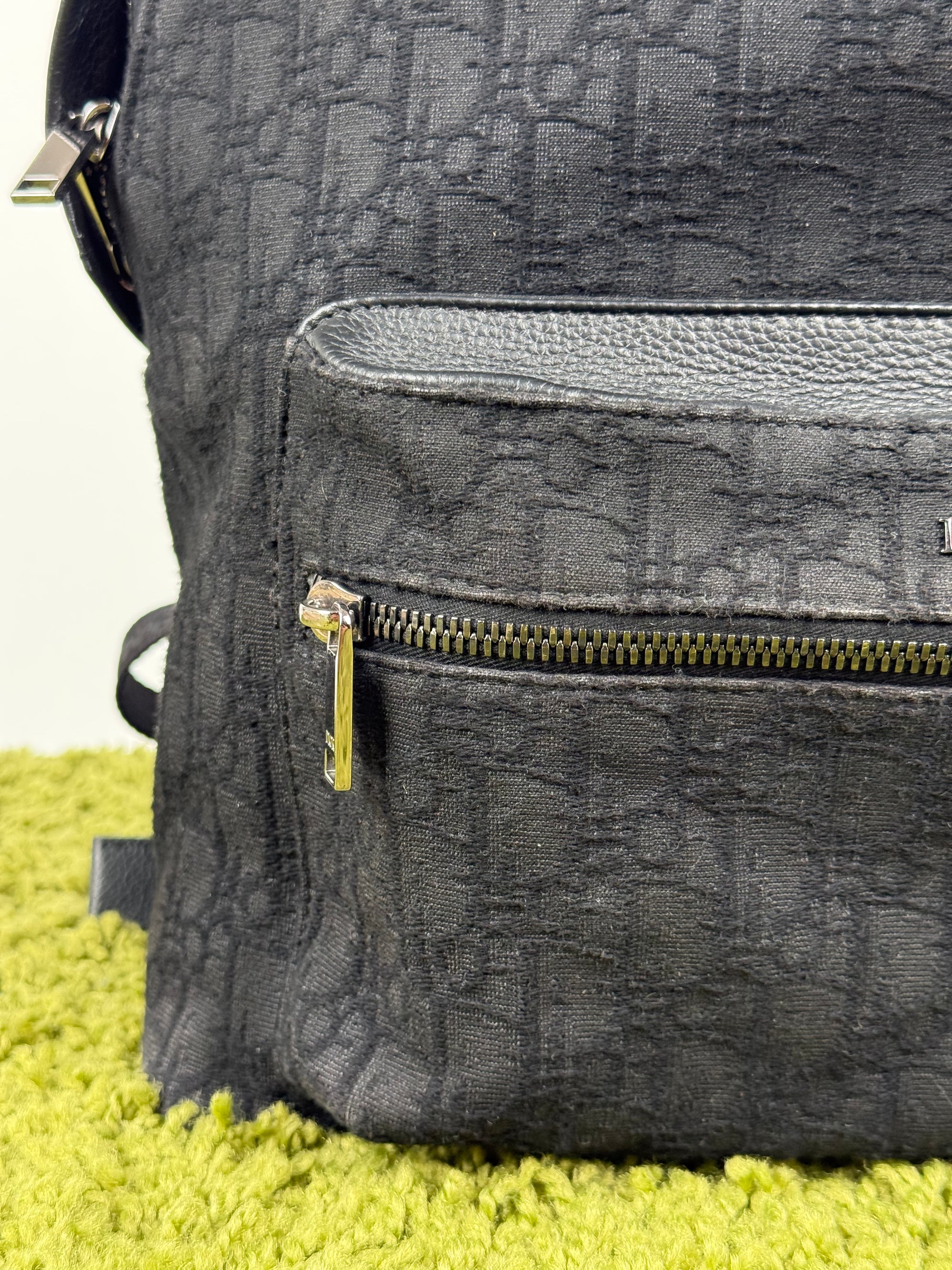 Zaino Ridere Oblique In Jacquard Christian Dior Nero