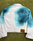 Giacca Louis Vuitton Spray in Denim Bianca Multicolor 54