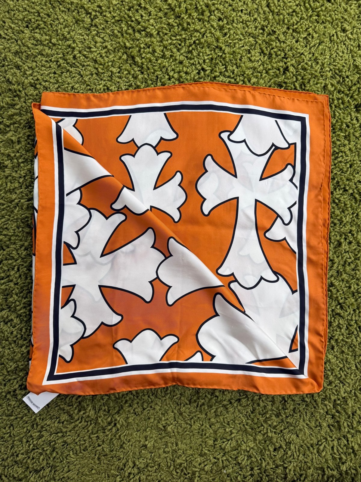 Foulard Cemetery Cross Chromehearts Arancione 100 cm - Second Hand Di Fiore