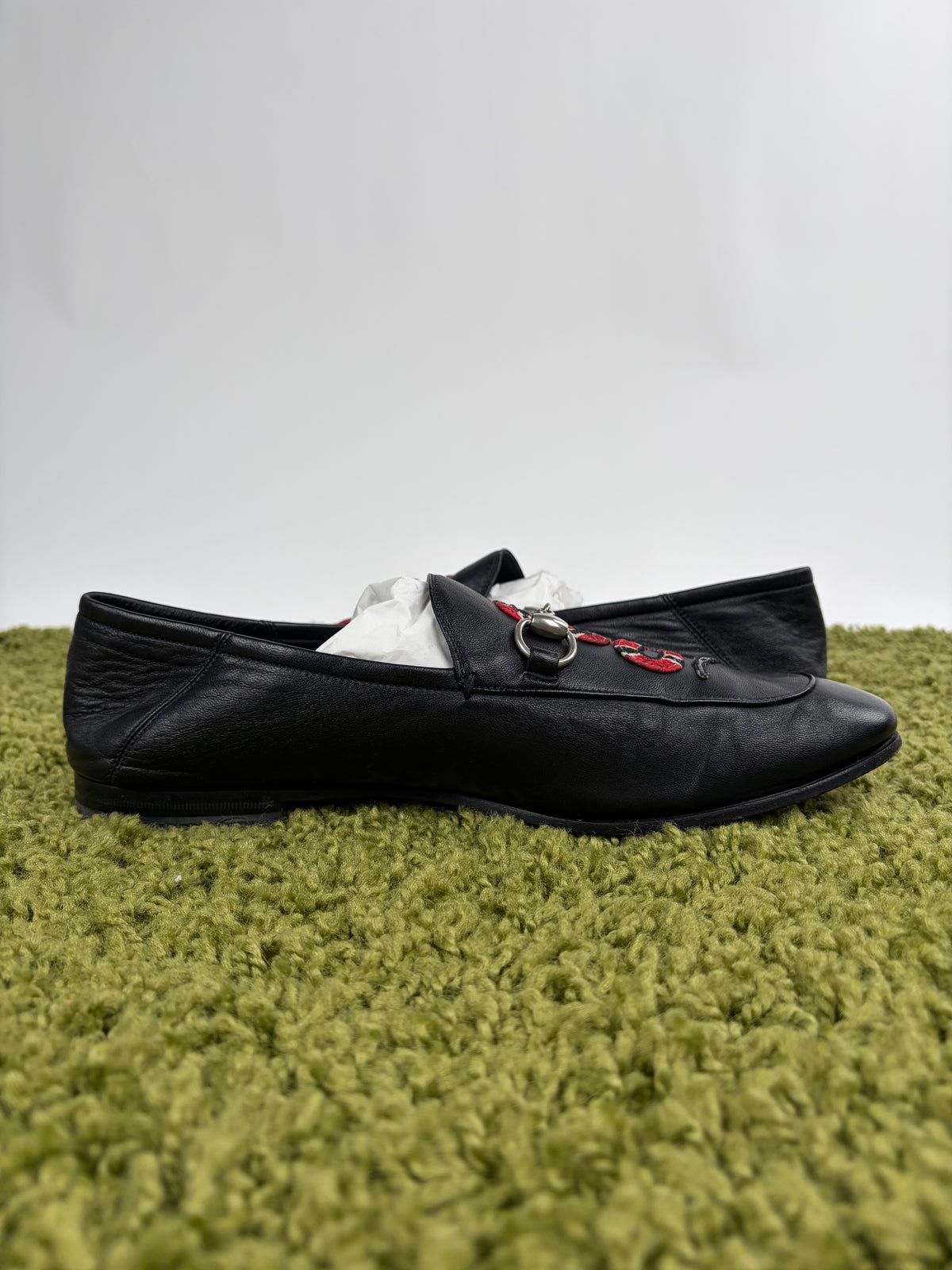 Mocassini Gucci Horsebit Kingsnake Nero 10.5