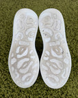 Alexander Mcqueen Sneaker bianca con dettaglio in argento 38.5