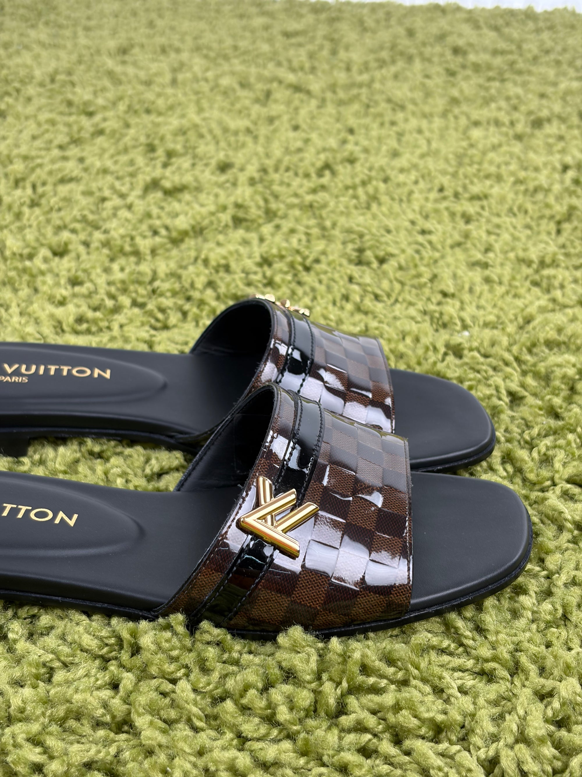 Ciabatte louis vuitton revival leather mules Size 36 nere e marroni