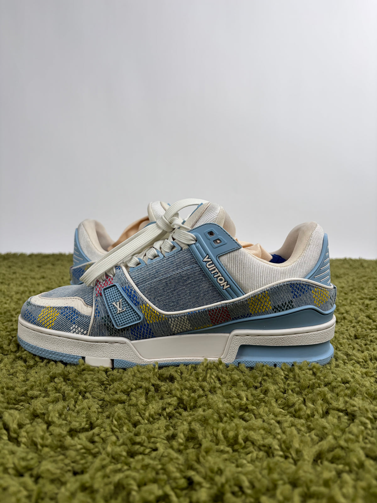 Louis Vuitton Trainer in Denim azzurra 6