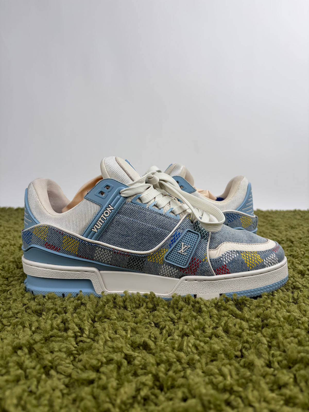 Louis Vuitton Trainer in Denim azzurra 6