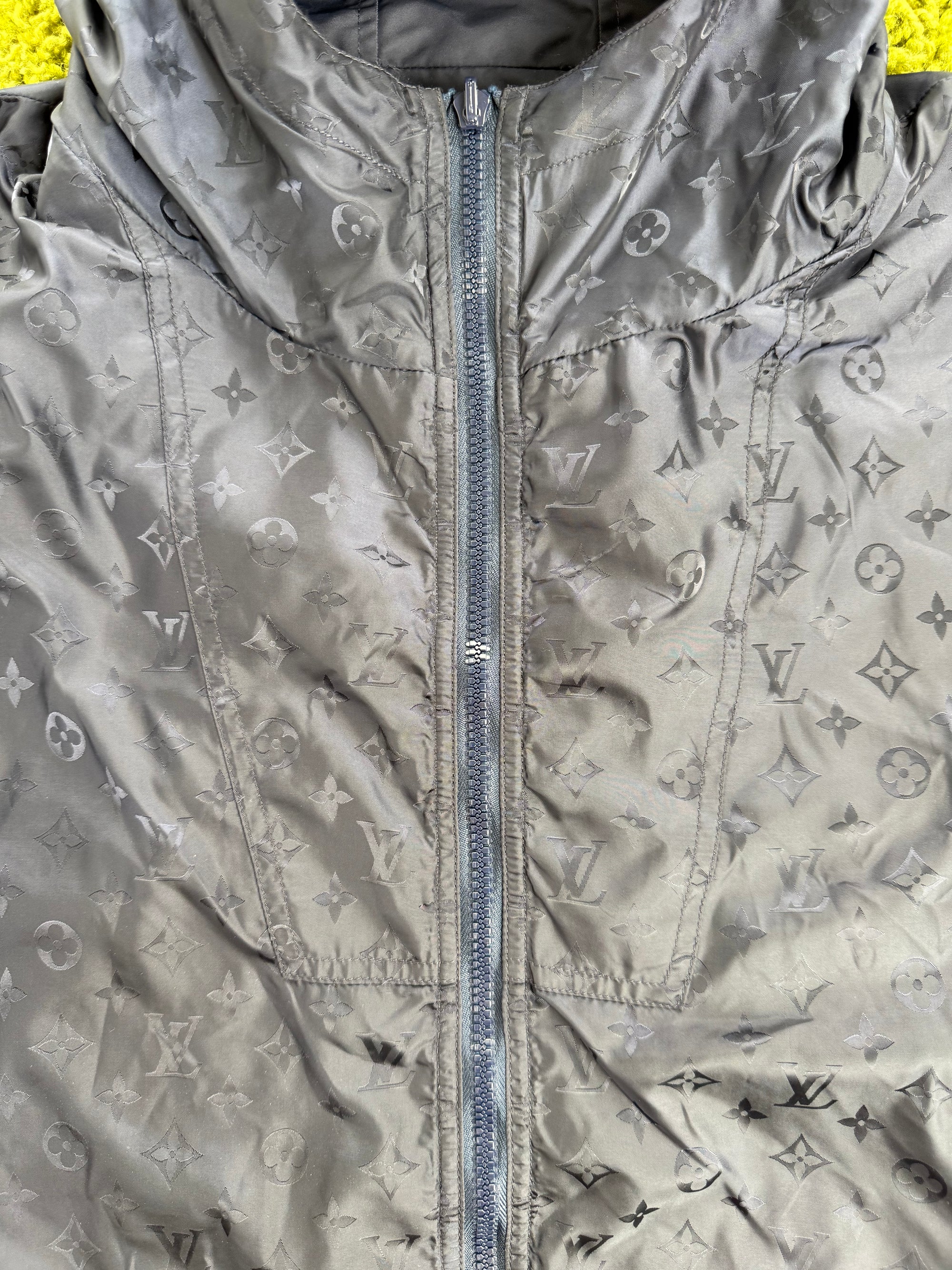 Giacca a vento Monogram Reversibile Louis Vuitton Blu Nero 56