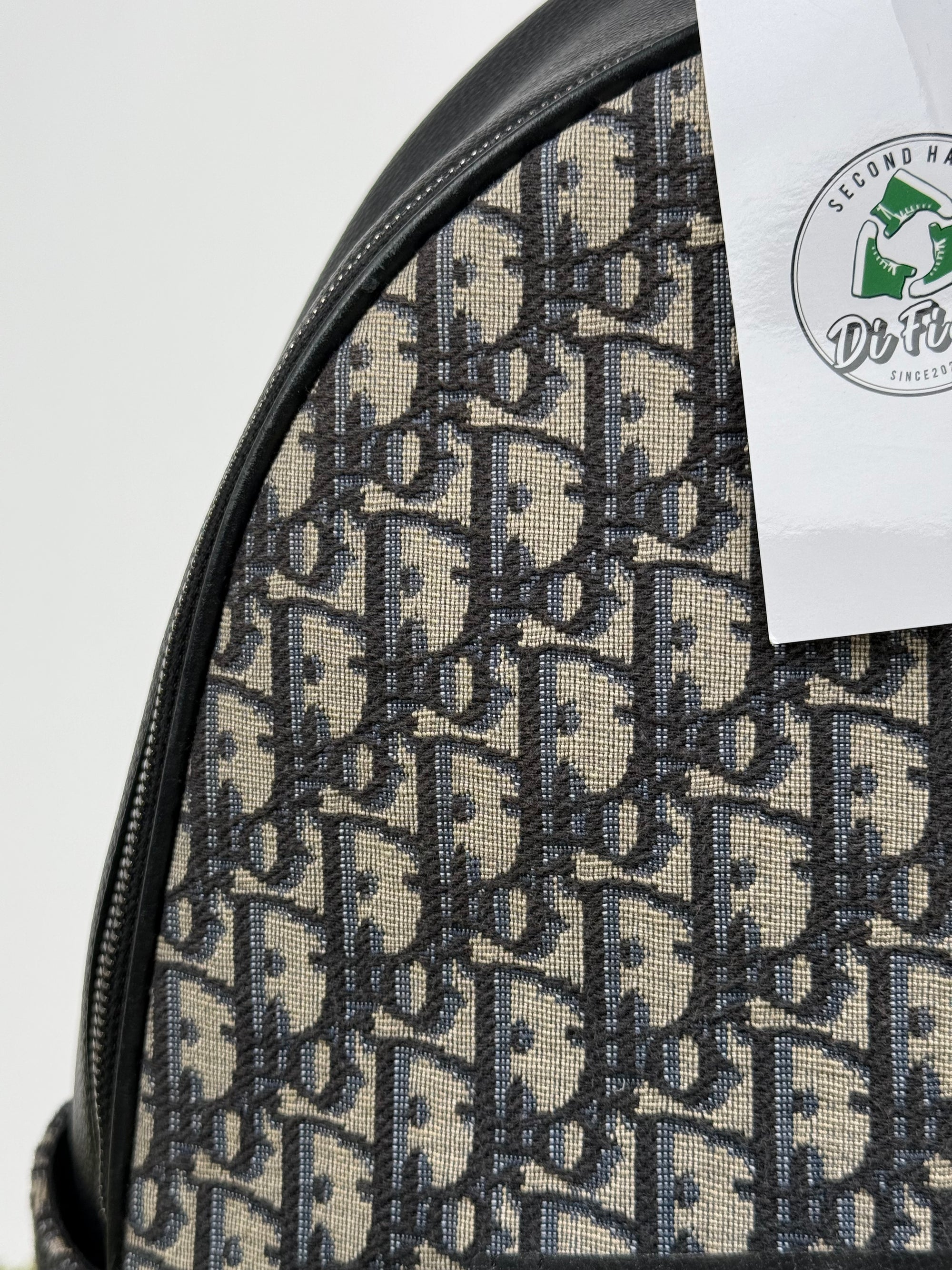 Zaino Dior Saddle In Jacquard e pelle di Vitello Grigio