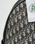 Zaino Dior Saddle In Jacquard e pelle di Vitello Grigio