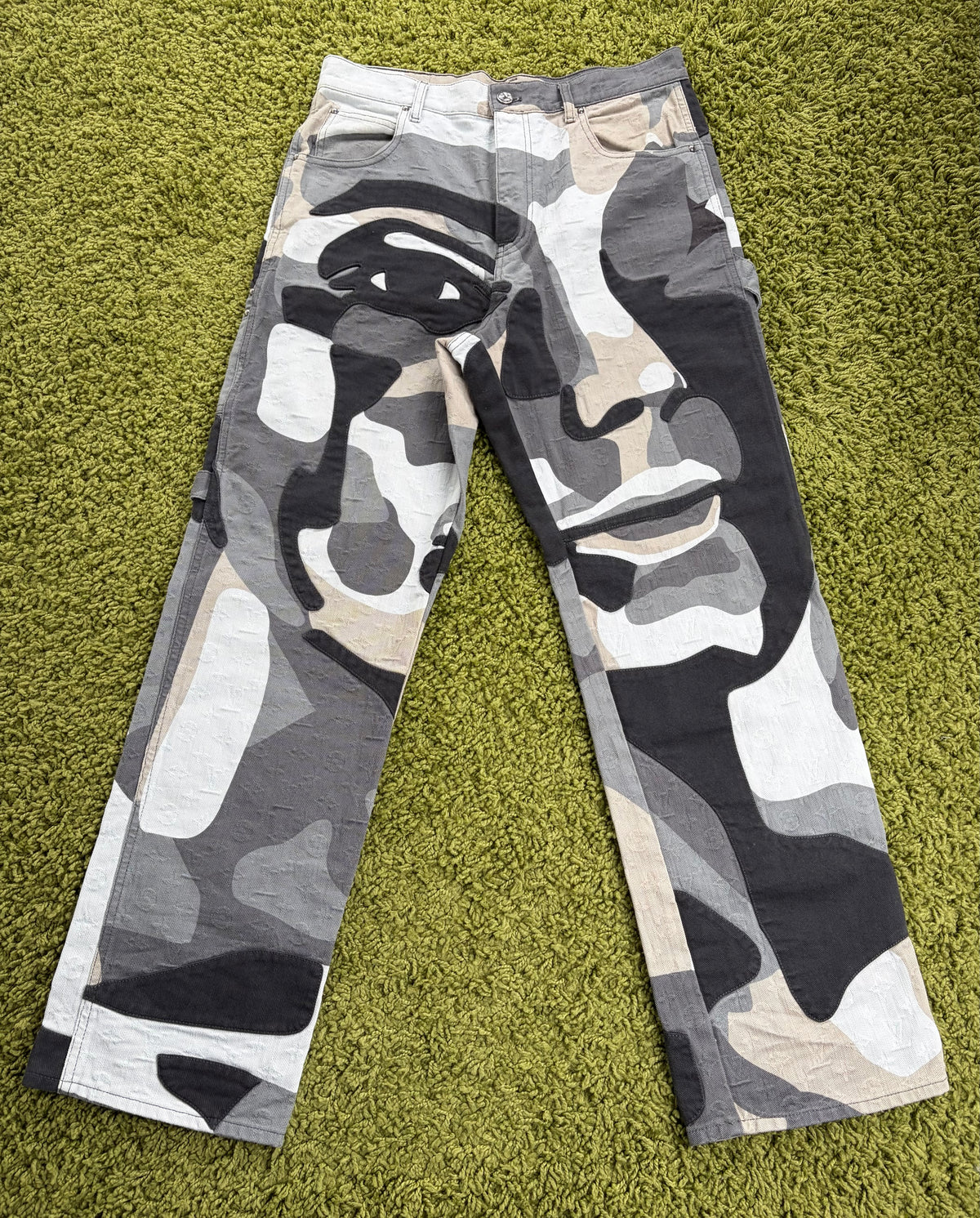 Jeans Louis Vuitton X KidSuper Patchwork Portrait Multicolor 32