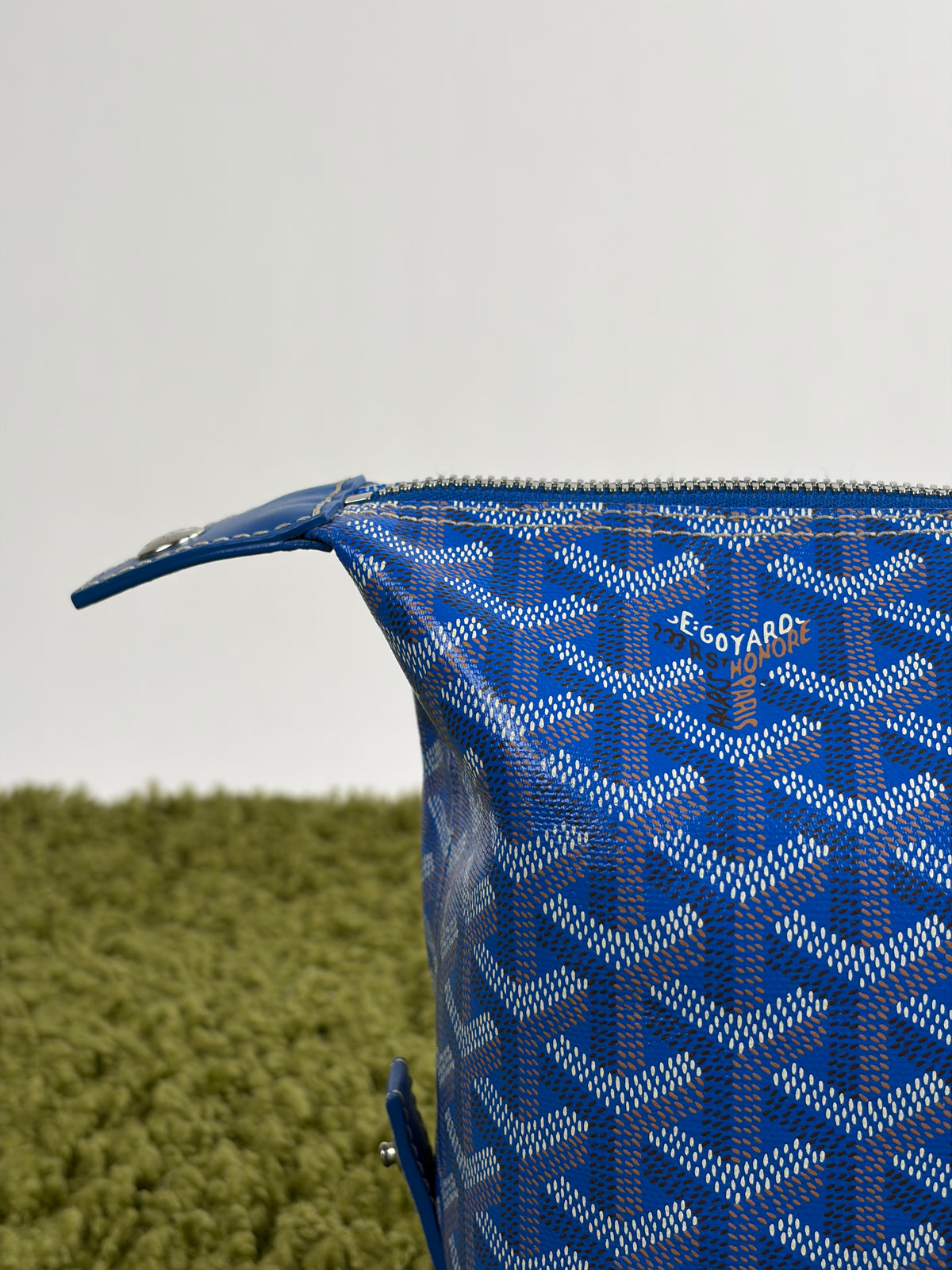 Beauty Case Boeing Goyard in tela Goyardine Blu