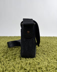 Borsa a tracolla Christian Dior Saddle con pattina Nero
