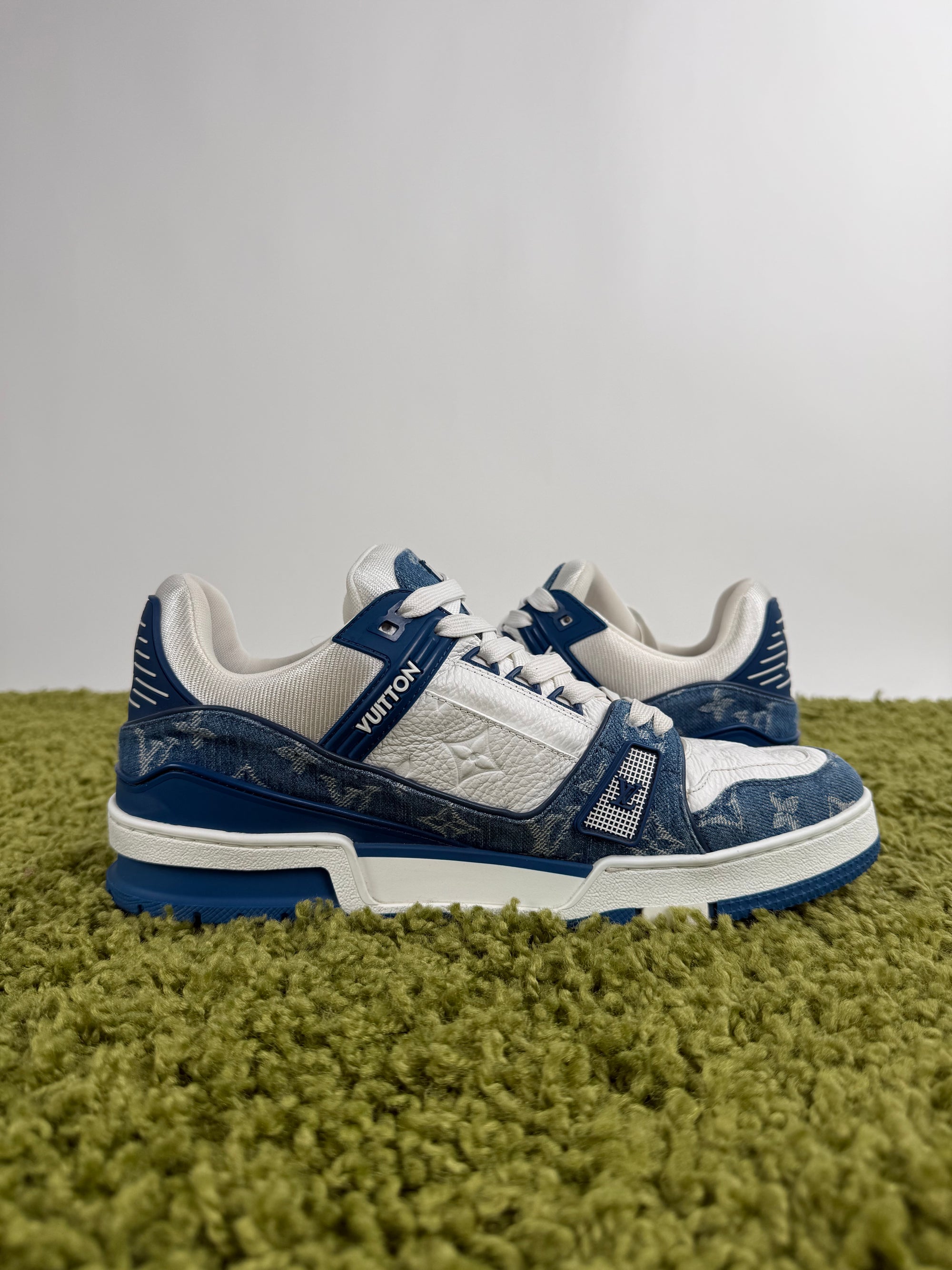 Louis Vuitton Trainer In Denim Blu 8