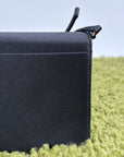 Borsa a spalla Prada Mini in raso Nero