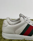 Gucci Ace Size 9=43 calza 43.5 bianche rosse e verdi