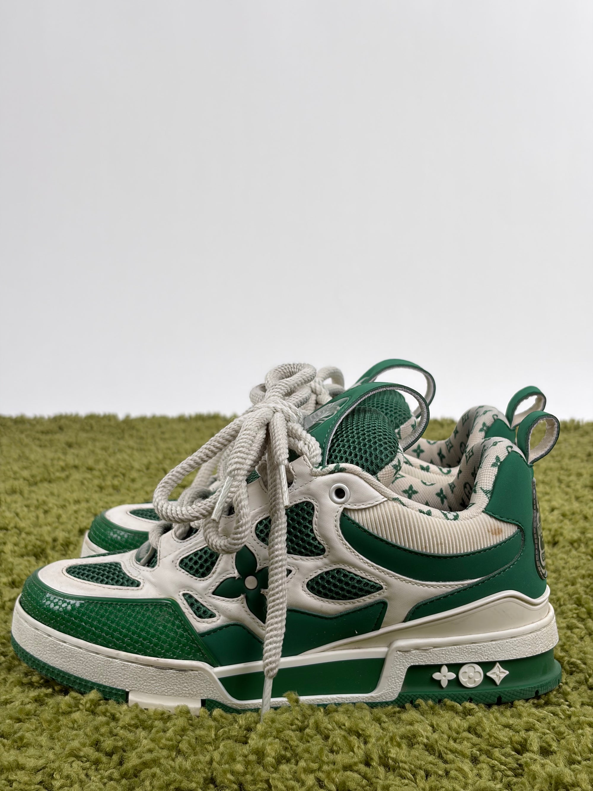 Louis vuitton skate Size 5.5=39.5 calza 40.5 bianca e verde