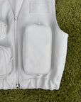 Gilet Louis Vuitton X Virgil Abloh in pelle Monogram Bianco 54