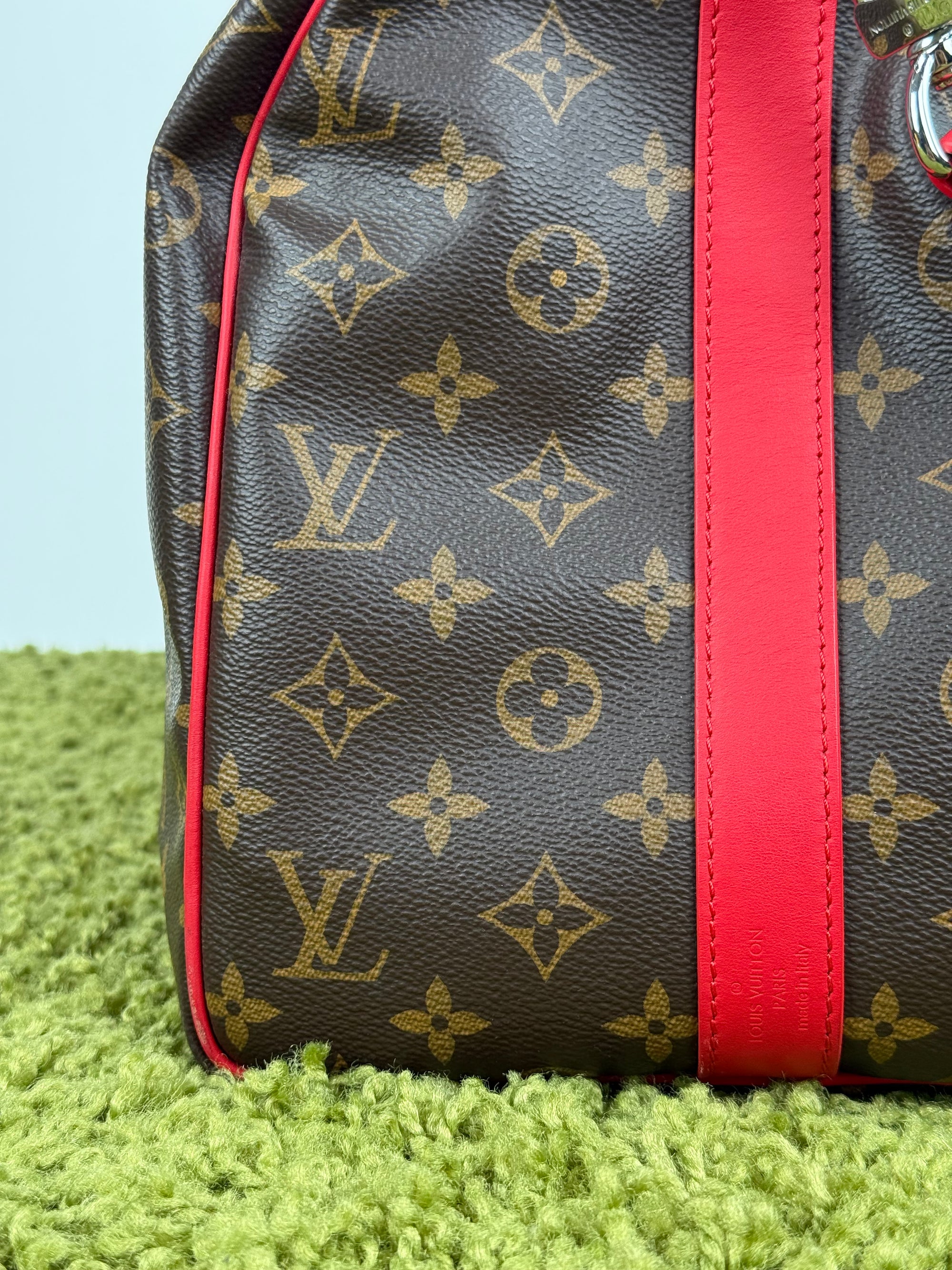 Keepall Bandoulière 45 Louis Vuitton Marrone Rosso