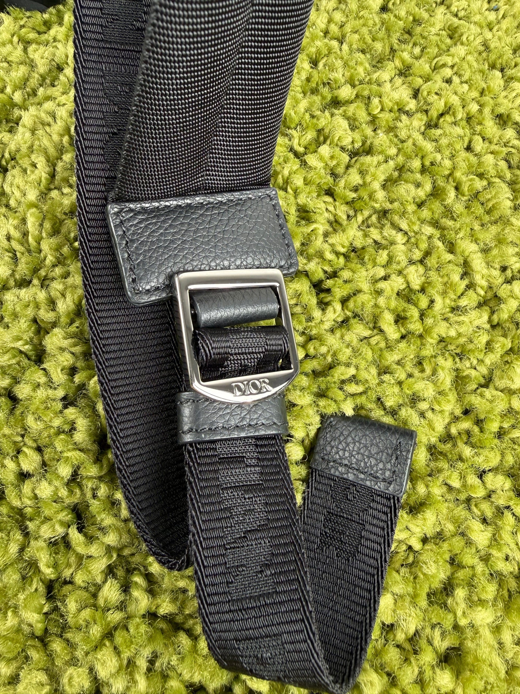 Zaino Dior in Jacquard e pelle di vitello