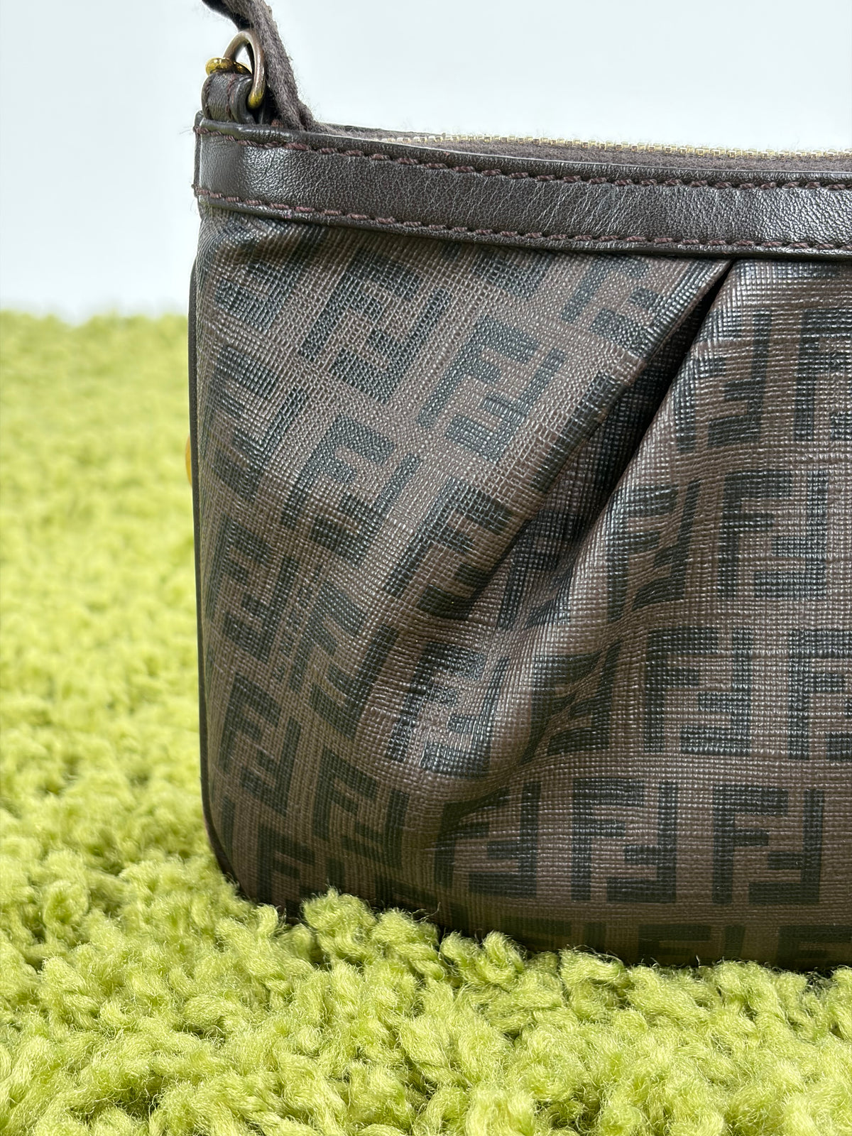 Borsa Fendi Baguette in tela Marrone