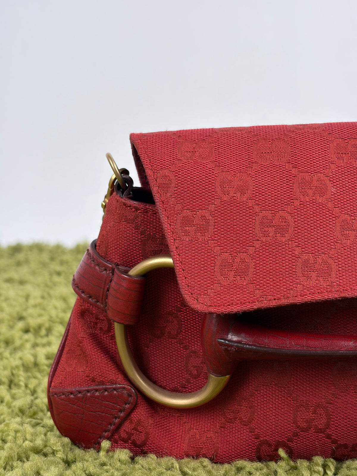 Borsa Gucci Horsebit Chain Rossa