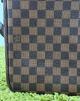 Borsa Sabana In tela Damier Ébène Louis Vuitton Marrone
