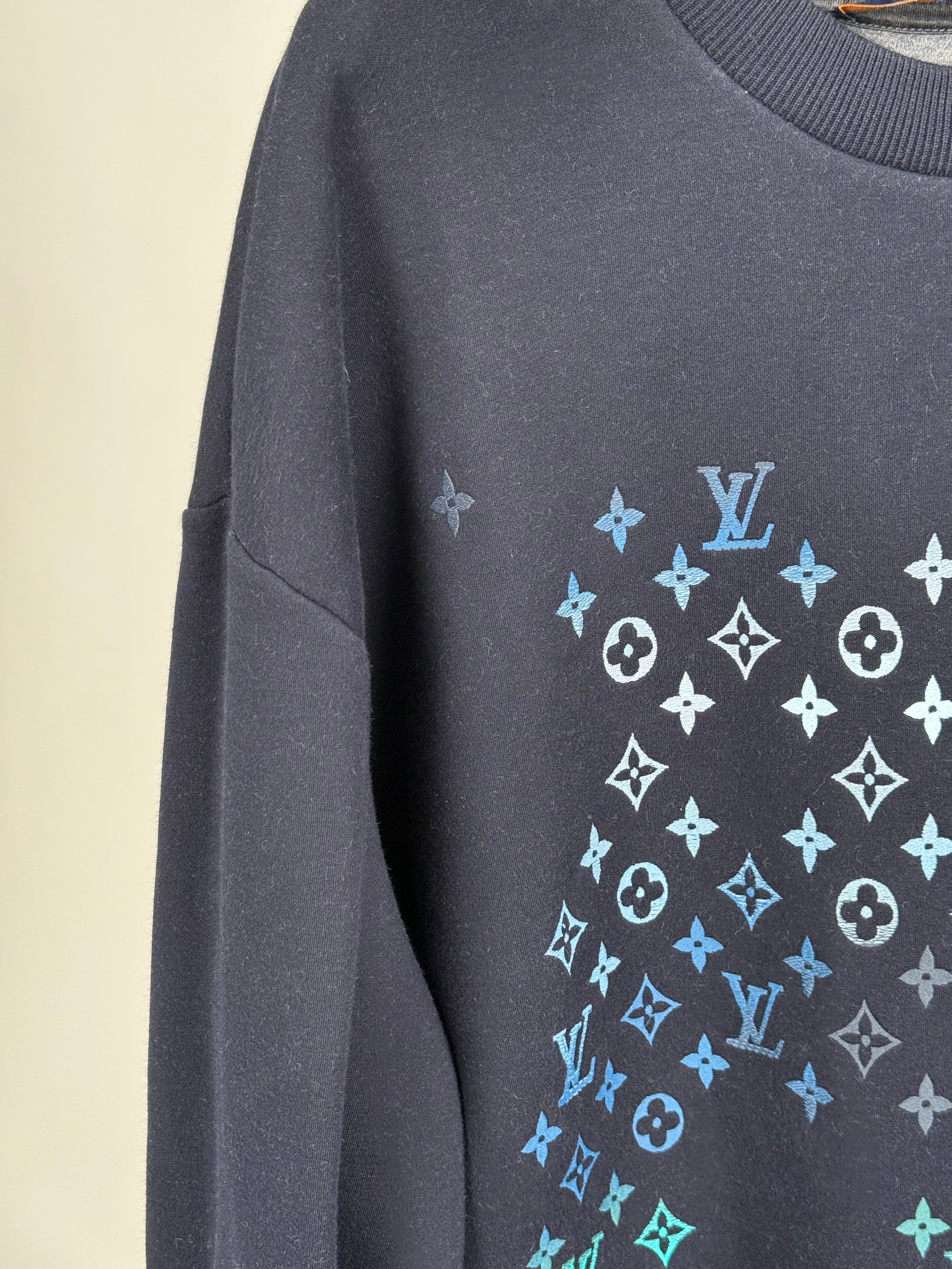 Felpa Louis Vuitton Size XXL blu azzurra a verde