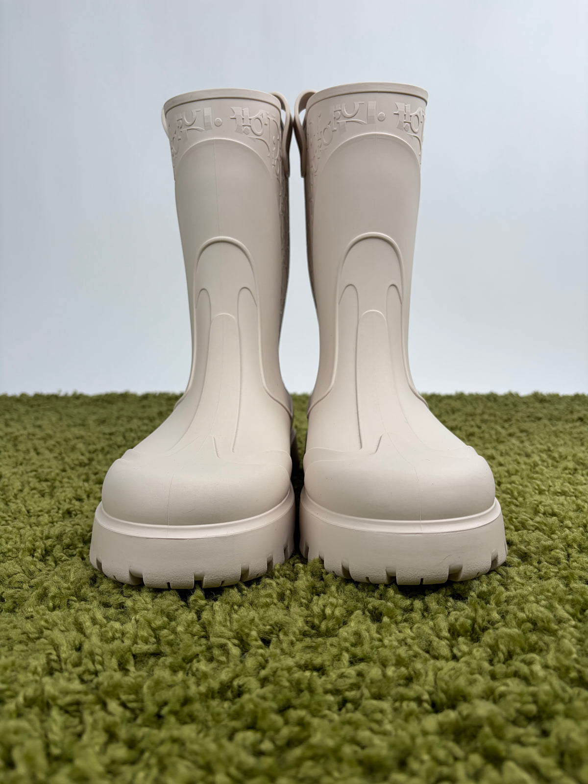 Stivali da pioggia Garden Christian Dior in gomma Beige