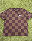 T-Shirt Damier Ébène Louis Vuitton Marrone 4L