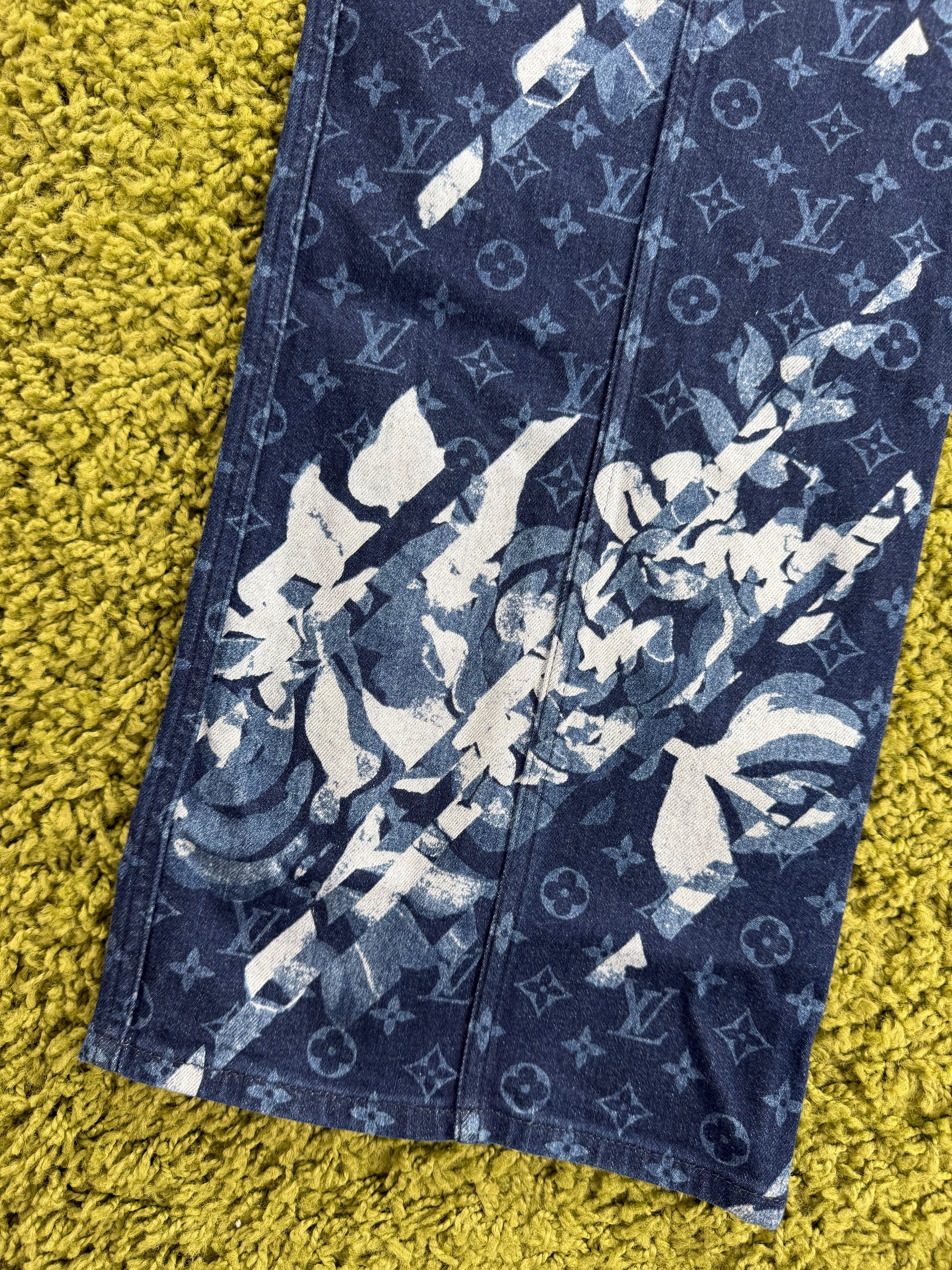 Jeans Monogram Louis Vuitton Blu 36