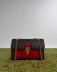 Borsa Louis Vuitton Victoire marrone rossa e oro