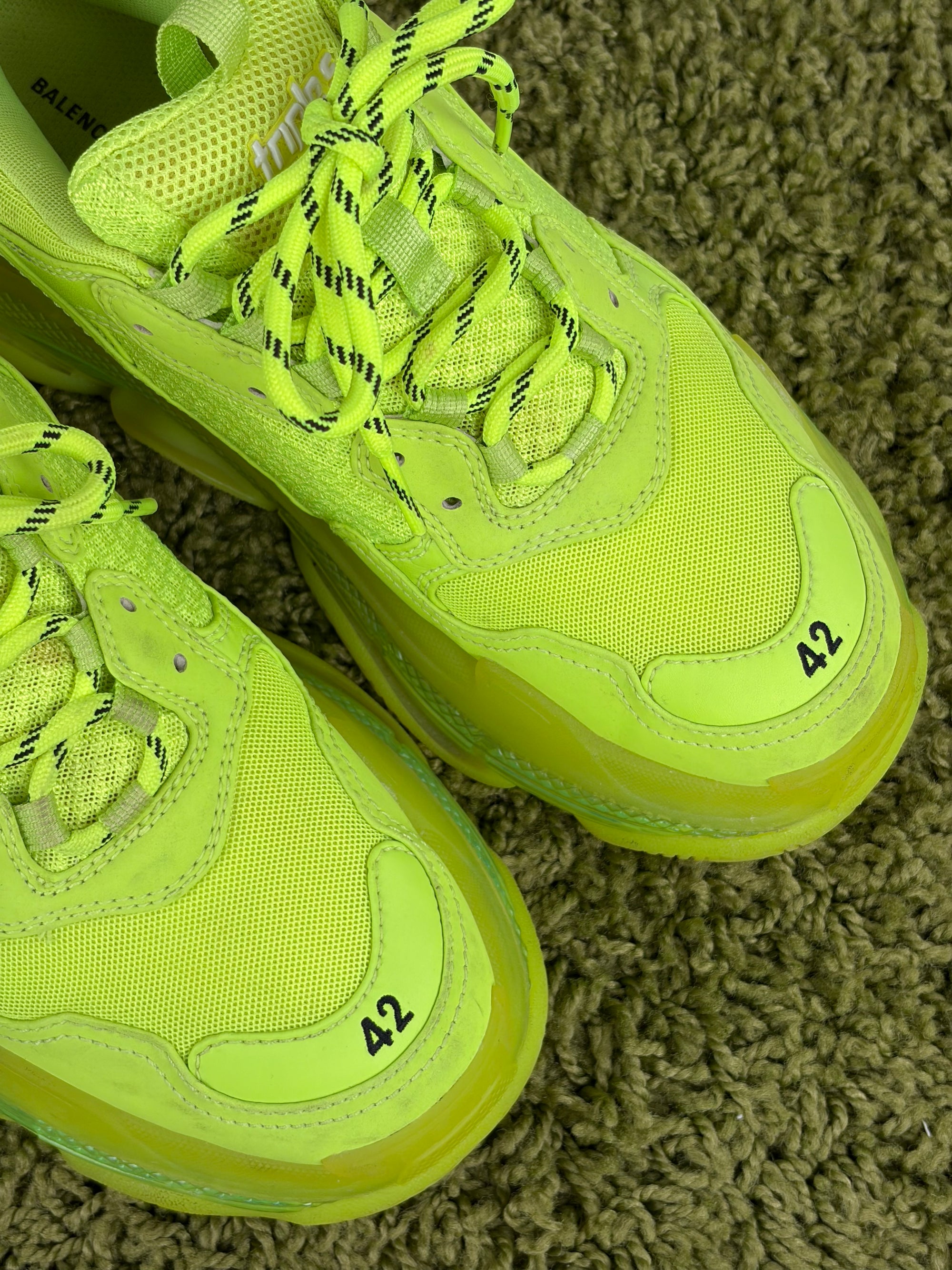 Balenciaga Triple S Size 42 gialle fluo