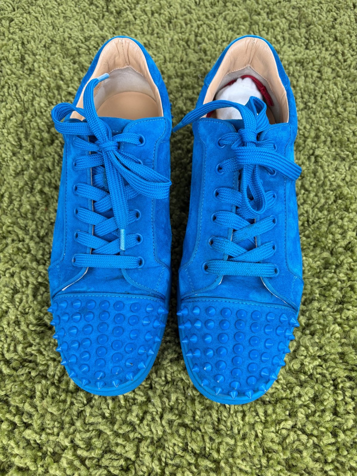 Christian Louboutin Spikes Low Blu 43 - Second Hand Di Fiore