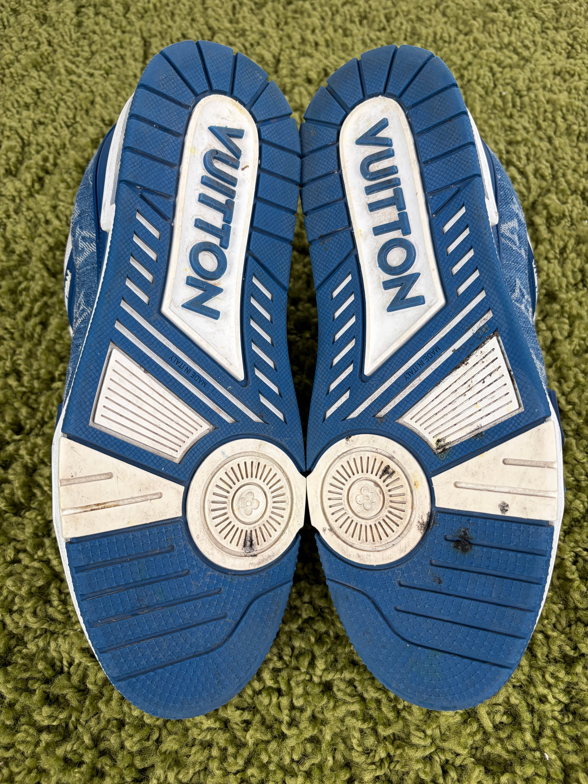 Louis Vuitton Trainer In Denim Blu 7.5